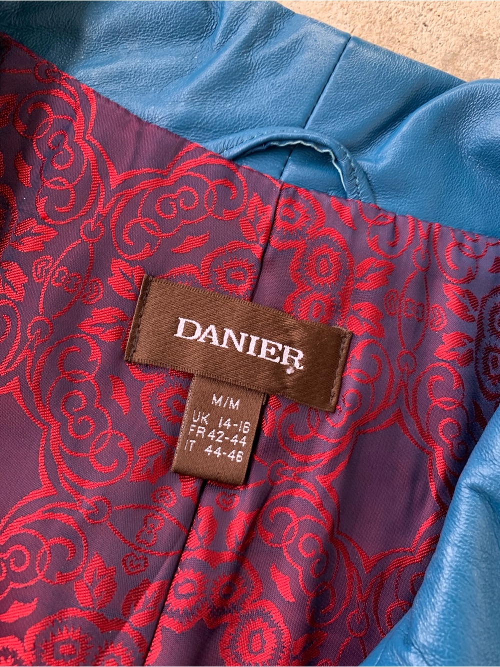 Vintage Danier Blue Leather Jacket - Picture 2 of 5